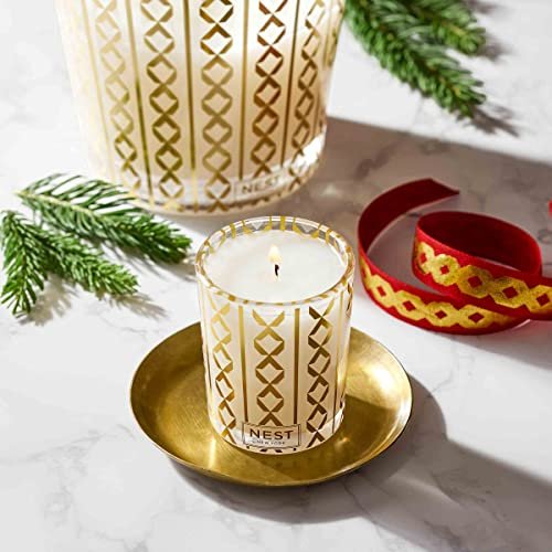 51hc0SLTlAL._SL500_.jpg NEST New York Holiday Scented Votive Candle - 2 oz, Up to 28 Hours Burn Time, Reusable Glass Container - Image 2