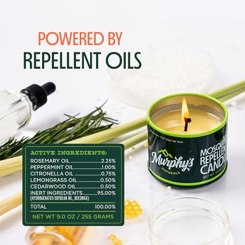51hj8uY50RL._SL500_.jpg Murphy's Naturals Mosquito Repellent Candles: Citronella & Essential Oils, 9oz, 30-Hour Burn, 2-Pack. - Image 4