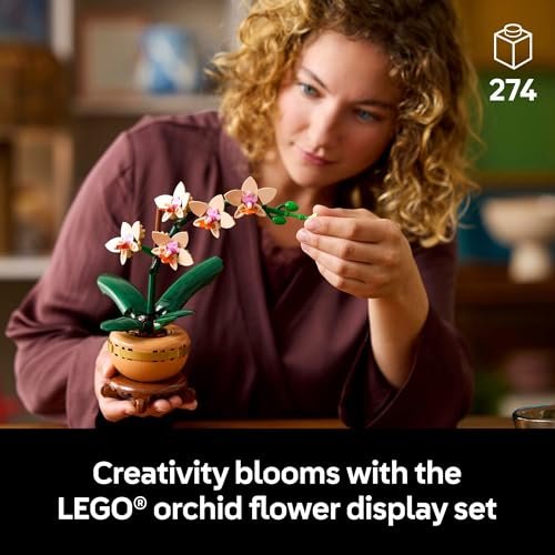 51hkEfk5ABL._SL500_.jpg LEGO Botanicals Mini Orchid Set - Artificial Flower for Home Decor - Gift for Adults 18+ - Indoor Table Decor - 10343 - Image 2