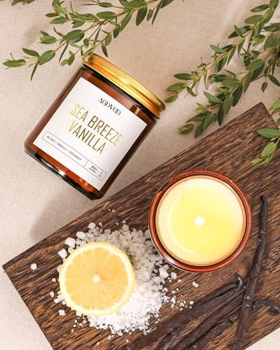 51itmf7tTAL._SL500_.jpg AOOVOO 6PC Scented Candle Set - Soy Aromatherapy Candles in Lavender, Vanilla, Eucalyptus, Sage, Jasmine, Sandalwood. Perfect for Home Fragrance. - Image 2