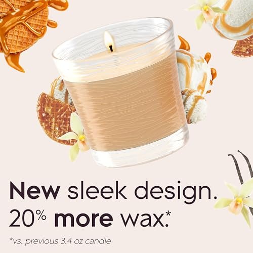 51k5nQXakFL._SL500_.jpg Glade 1-Wick Vanilla Caramel Twist Scented Candle Jar, Essential Oil Infused, 4.08 Oz, 2-Pack. - Image 2