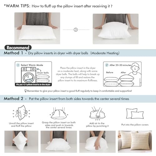 51kMvH6r3KL._SL500_.jpg MIULEE 12x20 Inch Pillow Insert - Premium Fluffy Decorative Rectangle Throw Pillow for Sofa & Living Room. - Image 7