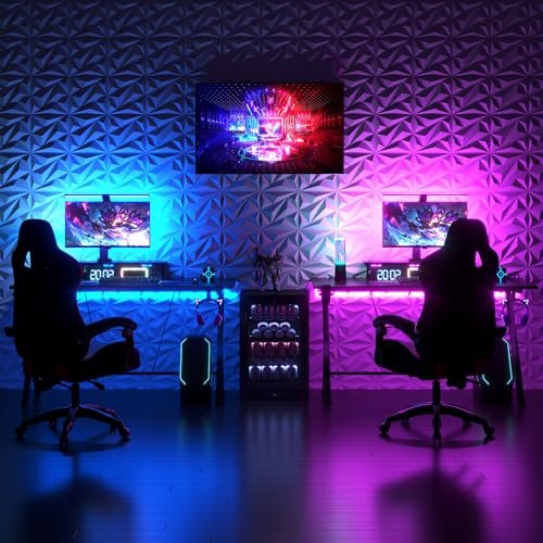 51lfYW9JcdL._SL500_.jpg Art3d 33-Pack 3D Diamond Wall Panels for Interior Decor, PVC Flower Texture, Black, 12"x12", 32 sq.ft. - Image 6