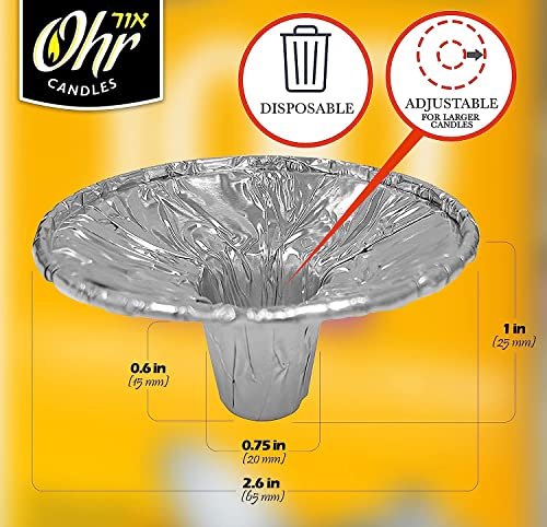 51m7lgqYnUL._SL500_.jpg Ohr Candles 50-Pack Extra Heavy Disposable Aluminium Foil Candle Holders and Drip Cups - Image 3