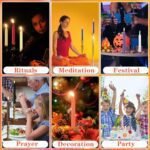 Kunrsug 24-Pack Spell Chime Candles - Premium Mini Unscented Taper Candles for Rituals, Altar, and Meditation (4-Inch) - Image 3