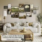 LANCHI95 15-Piece Vintage Wall Art Set, Eclectic Prints for Bedroom, Moody French Country Decor (Unframed) - Image 6