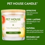 Pet House Citrus Candle: Long-Lasting, Plant-Based, Clean-Burning Candle for Pet Odor Control. - Image 4