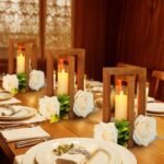 OurWarm 10-Piece Wedding Centerpieces: Rustic Wood Lantern Table Decorations for Weddings and Parties (Brown) - Image 4