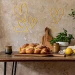 Pangda 4-Piece Metal Heart Wall Art Decor - Gold Love Heart Signs for Bedroom & Living Room. - Image 4