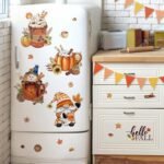 Mfault Hello Fall Gnome Window Clings - 4 Sheets of Autumn Decor with Pumpkins, Cups, & Scarecrows for Home & Kitchen. - Image 5