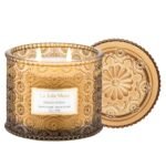 LA JOLIE MUSE Amber Candle, Scented Candles for Home, Large 2-Wick Soy Candles, Luxury Jar Candle Gifts for Women & Men, 60 Hours Long Burning, Sahara Ambre, 12oz
