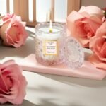 Chloefu LAN Rose & Oud Scented Candle - Perfect Mother's Day Gift, 55-Hour Burn, 100% Natural Soy Wax, Pink Home Decor. - Image 3