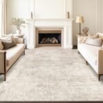 Art&Tuft 8x10 Washable Rugs - Anti-Slip, Stain Resistant Abstract Area Rug for Living Room (TPR53-Beige) - Image 5