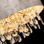 LumFurn 4-Light Drum Capiz Shell Crystal Chandelier - Coastal Pendant for Dining Room, Adjustable D18x21-68" with Gold Finish. - Image 8