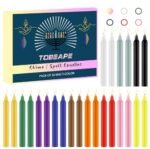 Tobeape 24 Pack Assorted Color Spell Chime Candles, 4 Inch Mini Taper Candles for Rituals/Birthday Party/Prayer/Meditation/Witchcraft/Wiccan Altar/Magic Tools