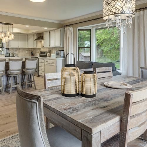 51xKGzaHWWL._SL500_.jpg Handcrafted Natural Rattan Boho Lanterns – Elevate Your Home Decor for Indoor & Outdoor Spaces! - Image 8
