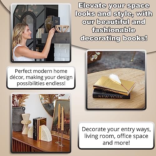 51xixEe-KRL._SL500_.jpg Decorative Hardcover Books for Home Decor - Black & Gold Foiled Set of 3 for Shelves & Tables - Image 8