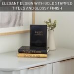 Decorative Hardcover Books for Home Decor - Black & Gold Foiled Set of 3 for Shelves & Tables - Image 5