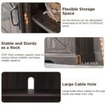 OKD Rustic Electric TV Stand for 65"+ TVs with 18" Fireplace, Barn Doors & Storage - Dark Oak Cabinet - Image 4