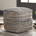 Signature Design by Ashley Absalom Multicolored Hemp Pouf, 16x16 Inches - Stylish Decor Piece - Image 2