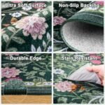 8x10 Floral Washable Area Rug: Vintage Soft Boho Non-Slip, Stain-Resistant for Living Room & More - Image 6