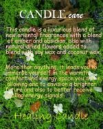 Obsidian Crystal Energy Candle: Baltic Amber for Aura Health, Emotional Support & Affirmation Gift. - Image 5