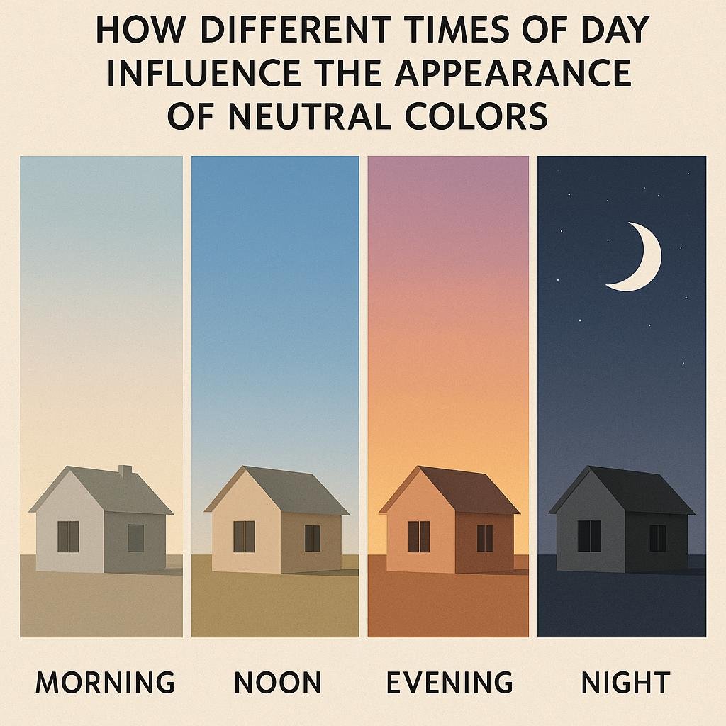 How Different Times ‍of Day Influence‌ the Appearance of Neutral ‍Colors