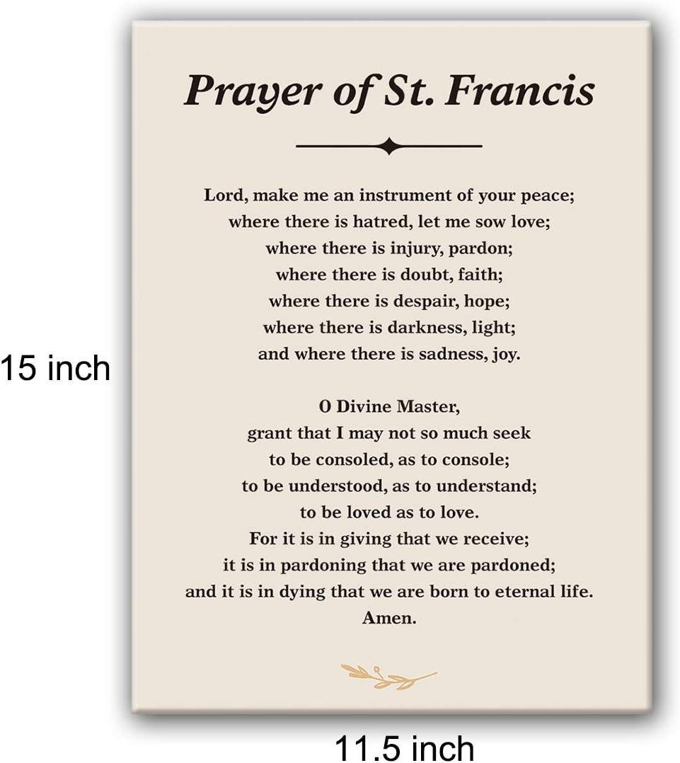We Review: St. Francis Peace Prayer Canvas Art for home