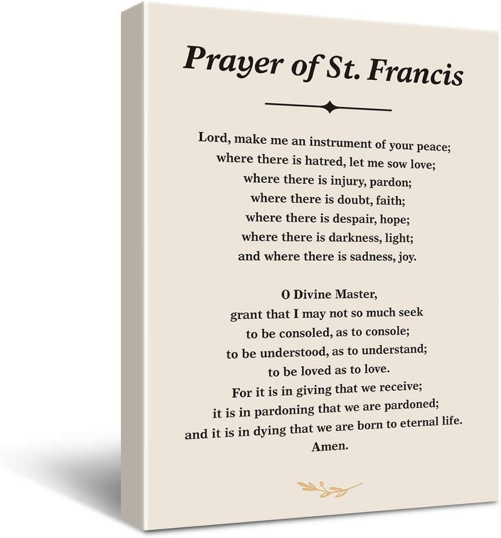 We Review: St. francis Peace Prayer Canvas Art for home