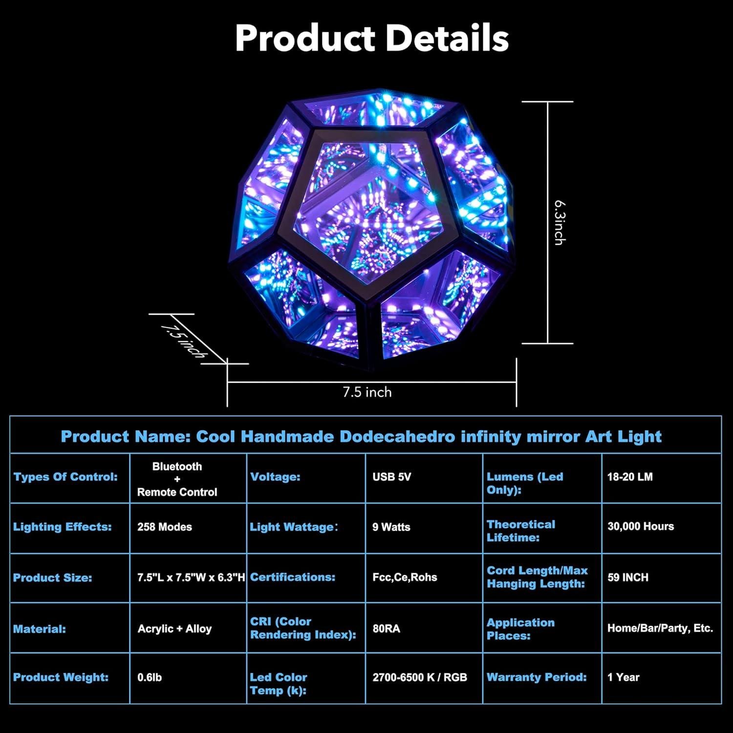 Our Review of the Infinity Dodecahedron Gaming Light:‍ bright & Colorful Fun