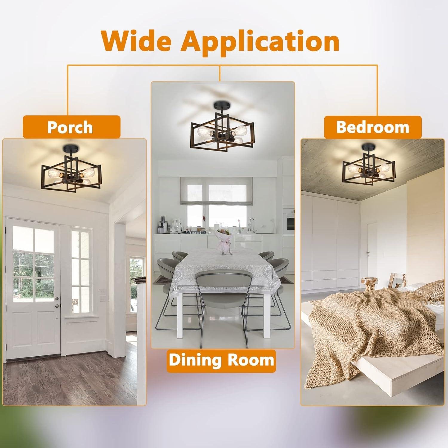 Our Review: FadimiKoo 4-Light Industrial Ceiling Light Shines Bright