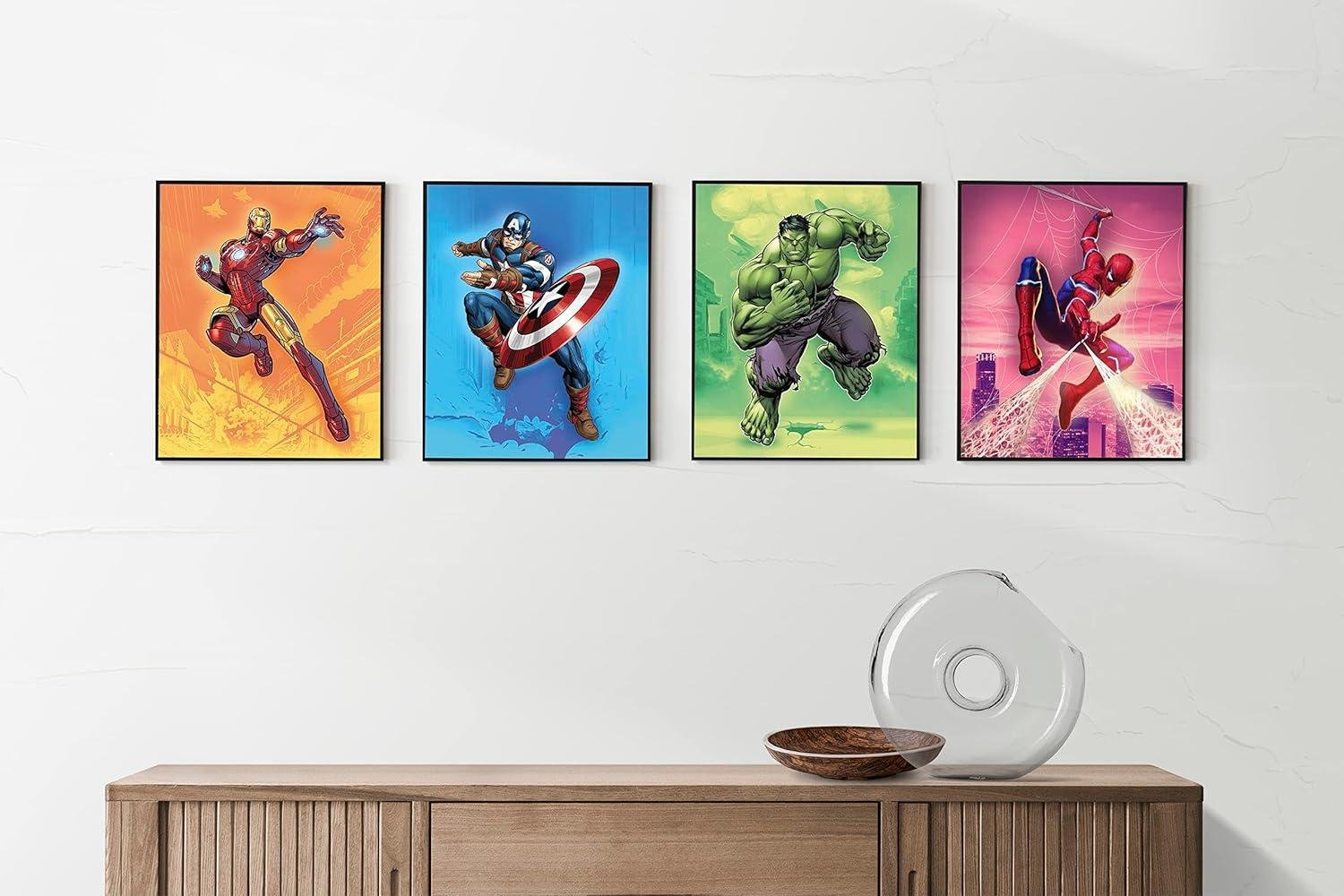 

<h1>We Decorate Superhero Dreams: Avengers Wall Art Set</h1>
<p>“></p>
<p>When it comes to ‌framing these​ vibrant Avengers watercolor prints, we recommend selecting ⁣simple black or white frames⁢ to let the artwork ​truly pop. Since the prints ⁤come in ‍a standard 8×10 inch ⁢size, you’ll find countless affordable frame options at craft stores or online retailers. For‌ a cohesive look, mount all four prints‌ in identical frames and arrange them in a grid formation on the ​wall. Alternatively,‍ create visual interest by mixing frame styles while maintaining a consistent color palette. <strong>Pro tip:</strong> Consider adding a small mat border inside each frame to‌ give the artwork a professional ‍gallery appearance and protect‍ the edges from touching the glass.</p>
<p>As for displaying your superhero artwork, strategic placement makes all the difference.Here are some placement options we love:</p>
<ul>
<li>Create a focal ​point above ⁣a bed or desk</li>
<li>Arrange in‌ a vertical line ‌along a narrow wall space</li>
<li>Position at child’s eye level in their play ⁢area</li>
<li>Use as accent pieces in a​ bathroom or reading nook</li>
</ul>
<p>The semi-glossy premium paper ensures these ‌prints​ will maintain their vibrant‍ colors for years, making them perfect for growing with your ⁤child ⁤from nursery to⁤ big ​kid room.Remember⁣ that proper framing also helps protect the artwork from fading or damage.</p>
<p><a href=