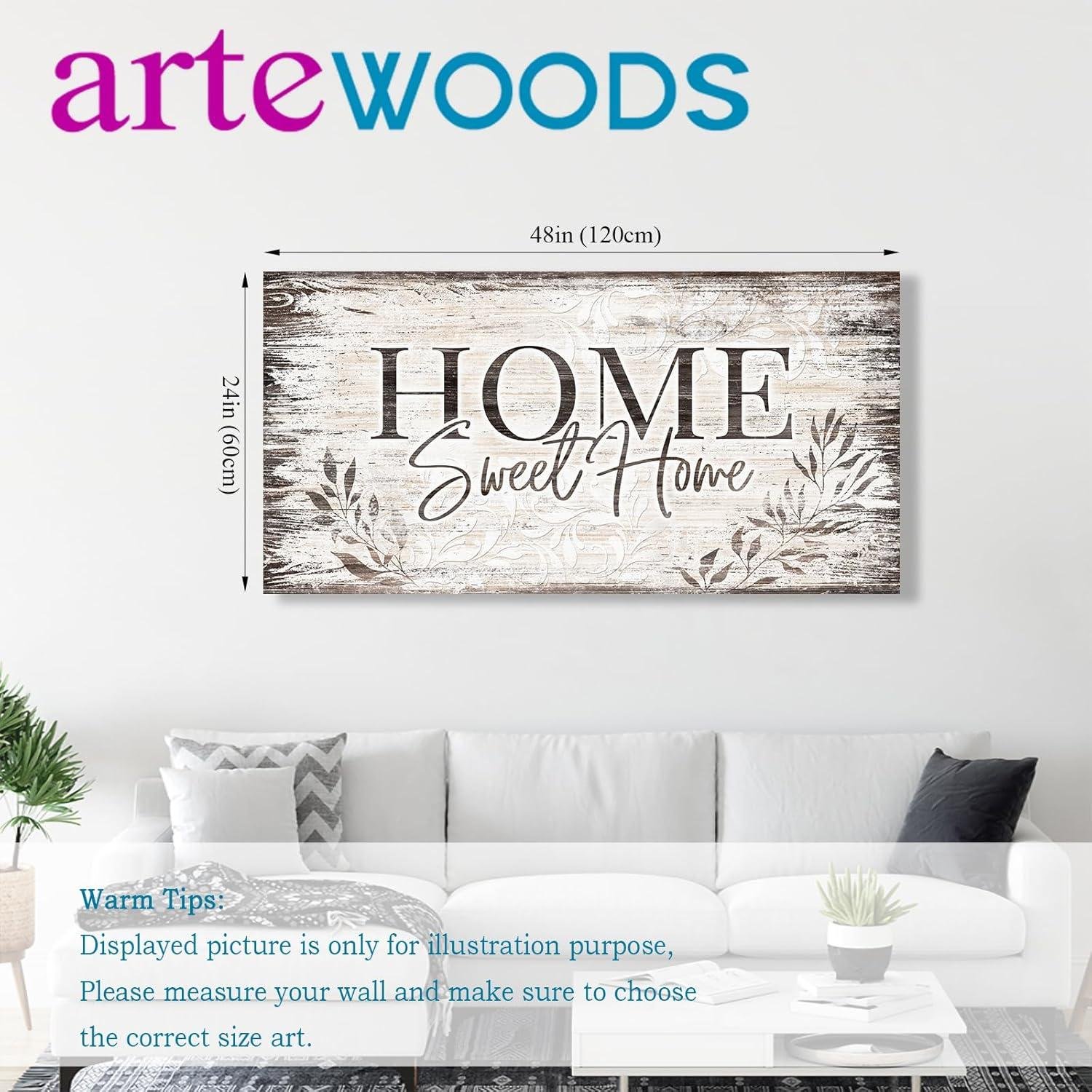 we Cozied Up‍ with arteWOODS' Rustic Home Sweet Home Sign