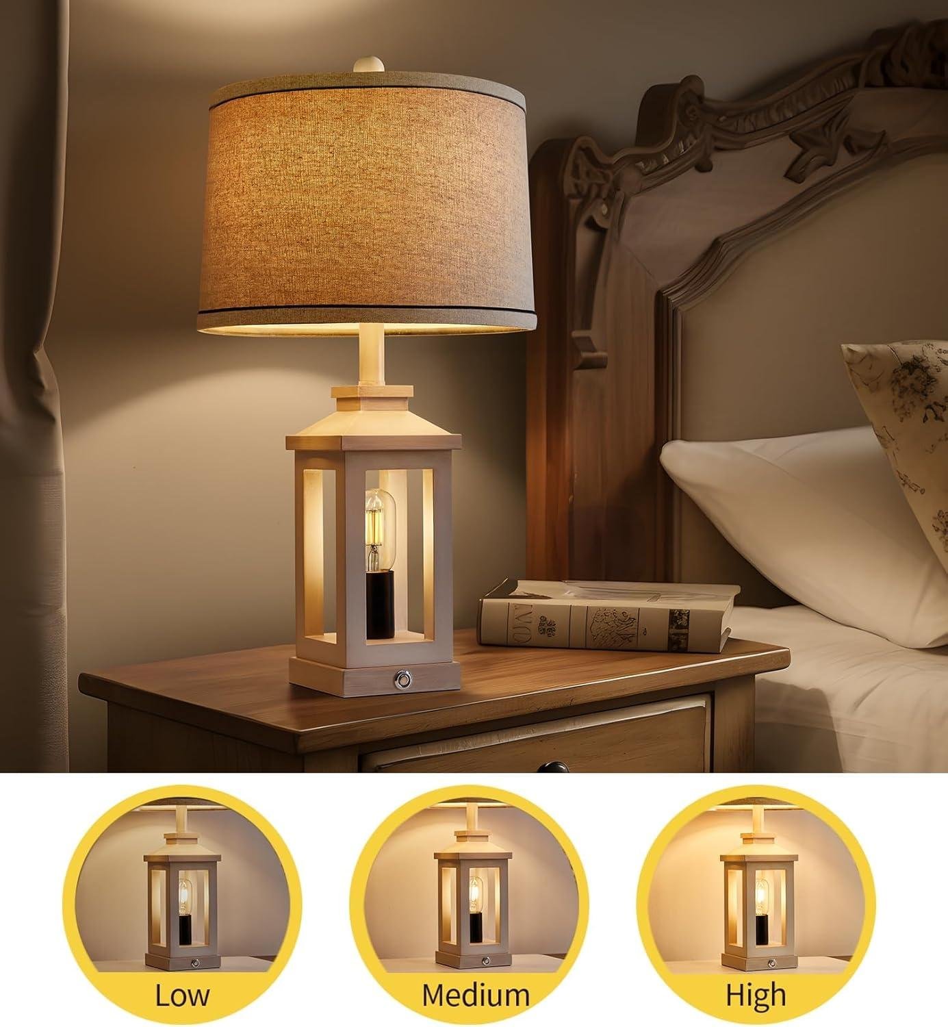 Our Review: Stylish Retro Farmhouse Lamps with USB C+A Ports