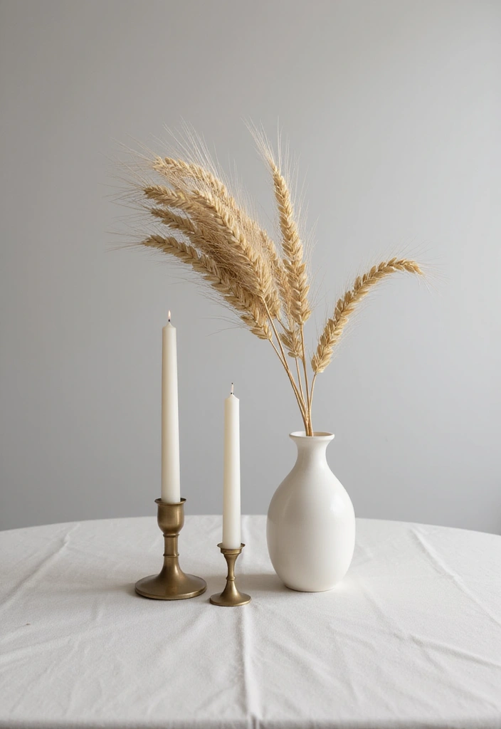 10 Stunning Seasonal Dining Table Centerpieces That'll WOW Your Guests! - 5. Minimalist Seasonal Elegance