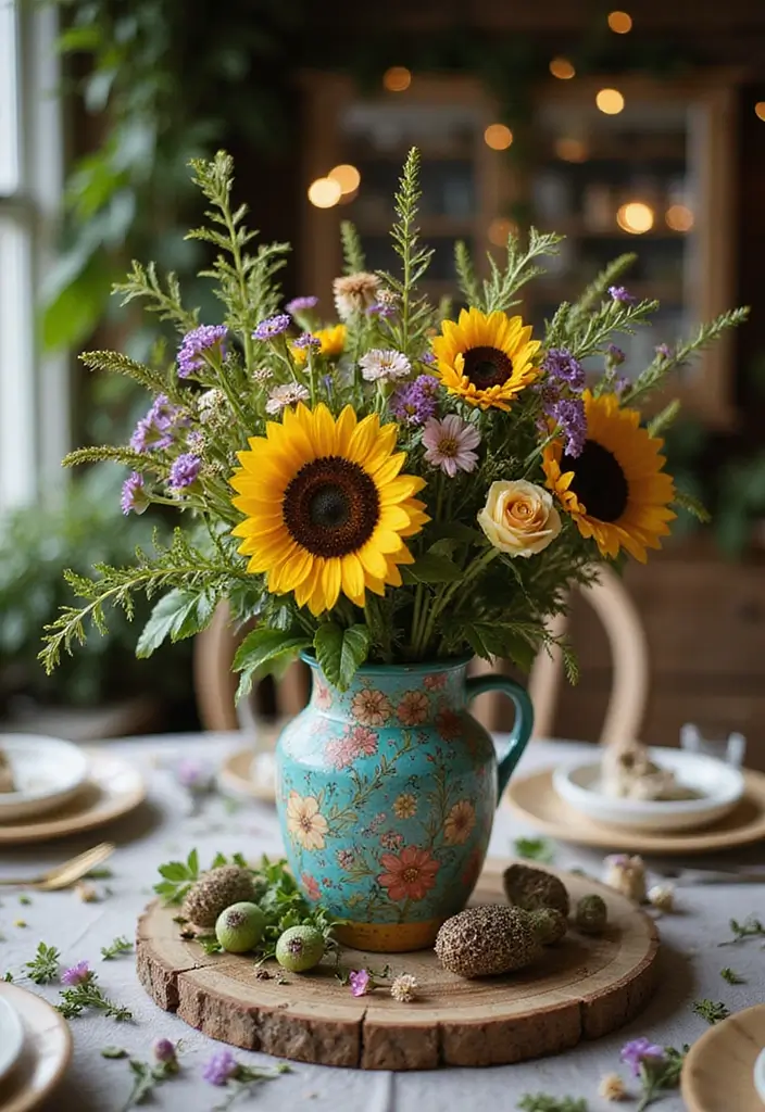 10 Stunning Seasonal Dining Table Centerpieces That'll WOW Your Guests! - 6. Whimsical Garden Party