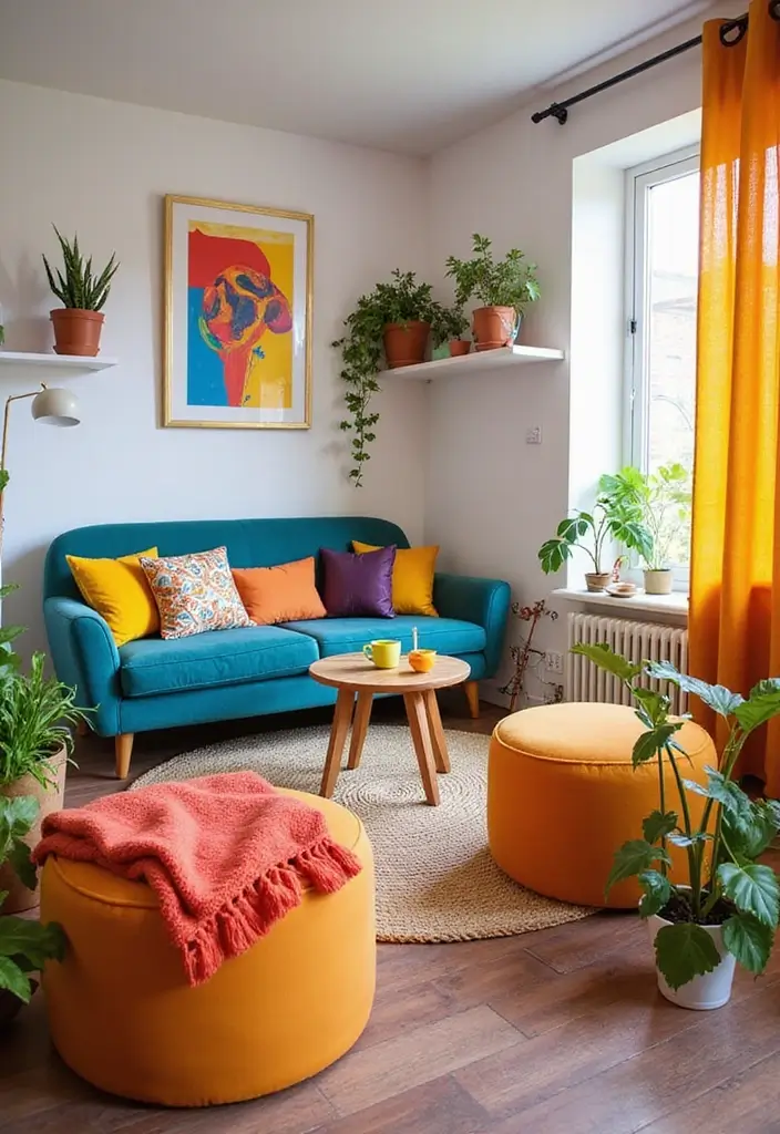 11 Jaw-Dropping 1 Bed 1 Bath Floor Plan Ideas That Make Tiny Spaces Feel Huge - 11. The Color Pop