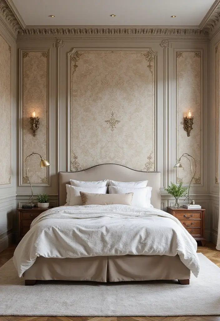 15 Elegant Bedroom Styling Ideas That Will Make You Feel Like Royalty! - 3. Elegant Wall Treatments