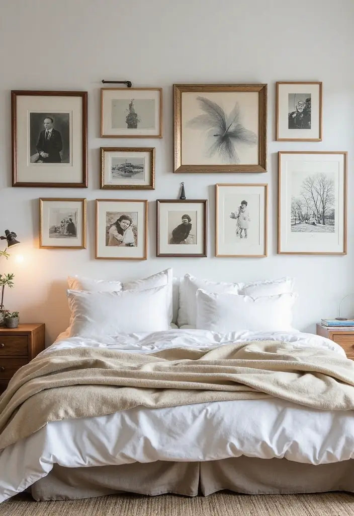 15 Elegant Bedroom Styling Ideas That Will Make You Feel Like Royalty! - 8. Thoughtful Artwork