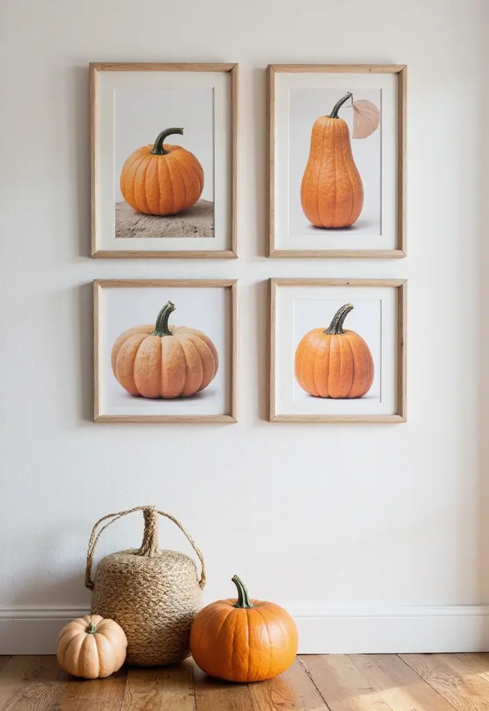 15 Fall Pumpkins Decor Ideas That Will Cozy Up Your Home in Minutes - 13. Pumpkin Wall Art