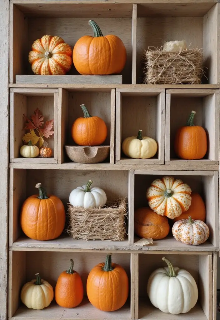 15 Fall Pumpkins Decor Ideas That Will Cozy Up Your Home in Minutes - 14. Pumpkin Shadow Boxes