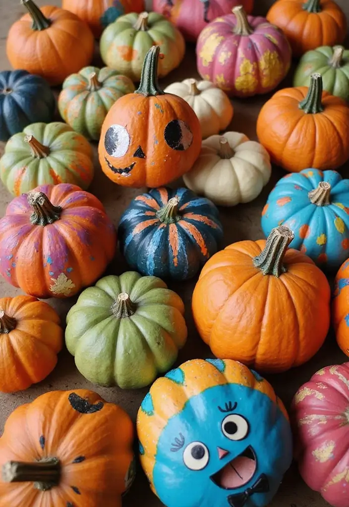 15 Fall Pumpkins Decor Ideas That Will Cozy Up Your Home in Minutes - 3. Painted Pumpkin Art