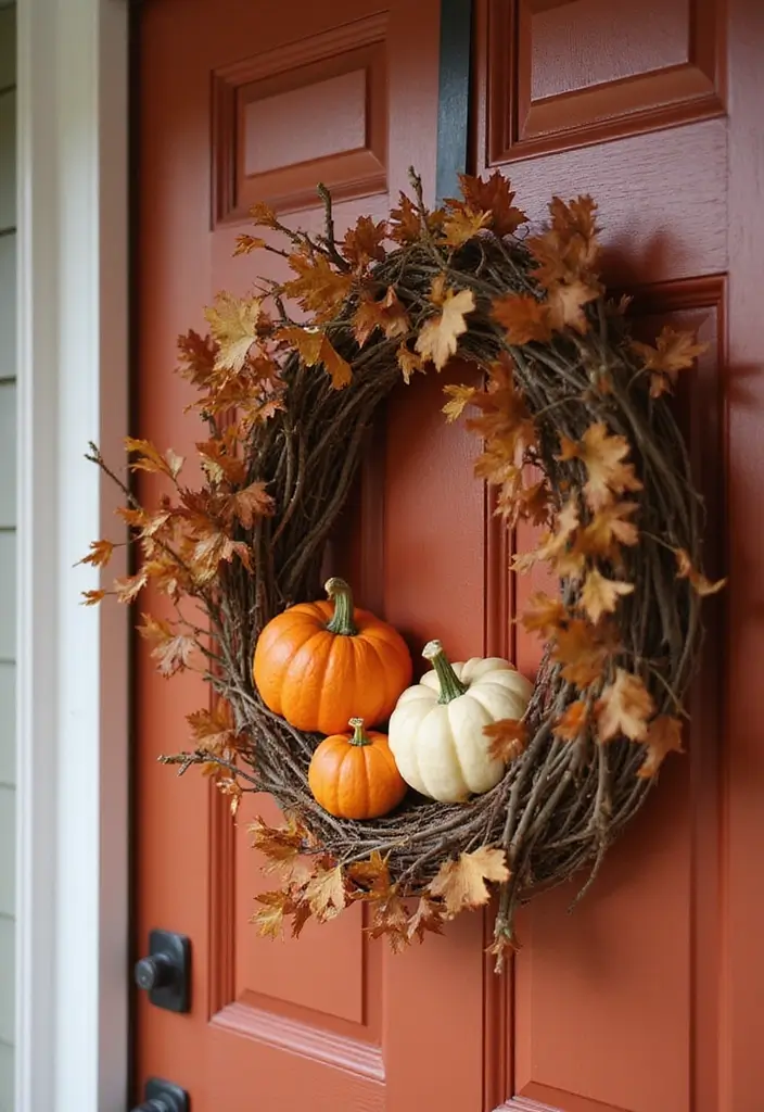 15 Fall Pumpkins Decor Ideas That Will Cozy Up Your Home in Minutes - 5. Pumpkin Wreaths