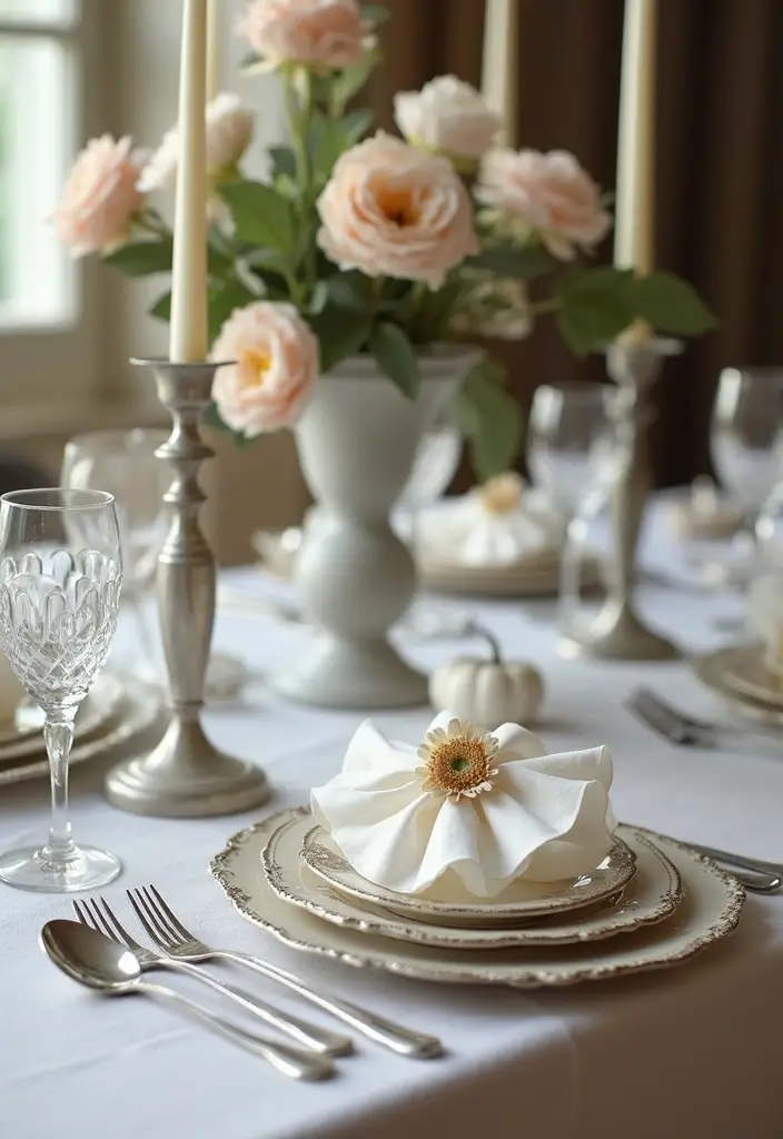 15 Stunning Fall Tablescape Ideas That Will Leave Your Guests in Awe! - 12. Elegant French Affair