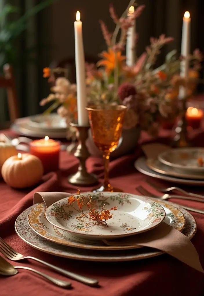 15 Stunning Fall Tablescape Ideas That Will Leave Your Guests in Awe! - 14. Luxe Textures