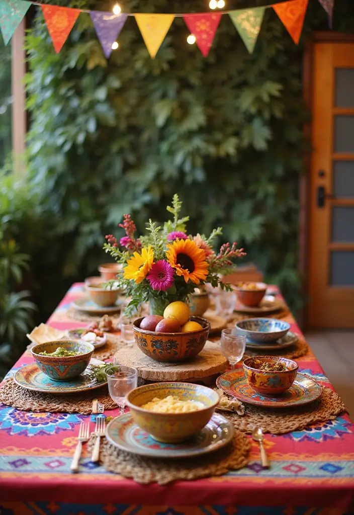 15 Stunning Fall Tablescape Ideas That Will Leave Your Guests in Awe! - 8. Festive Fiesta