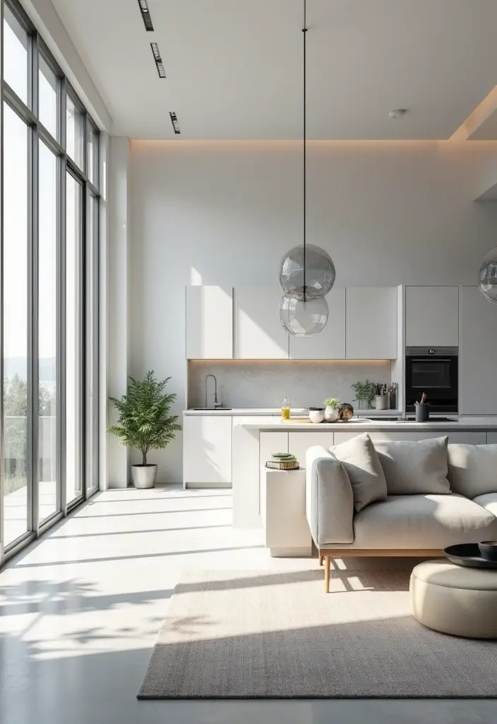 15 Stunning Open Concept Kitchen Living Room Ideas That'll Make You Want to Redesign! - 1. Minimalist Chic
