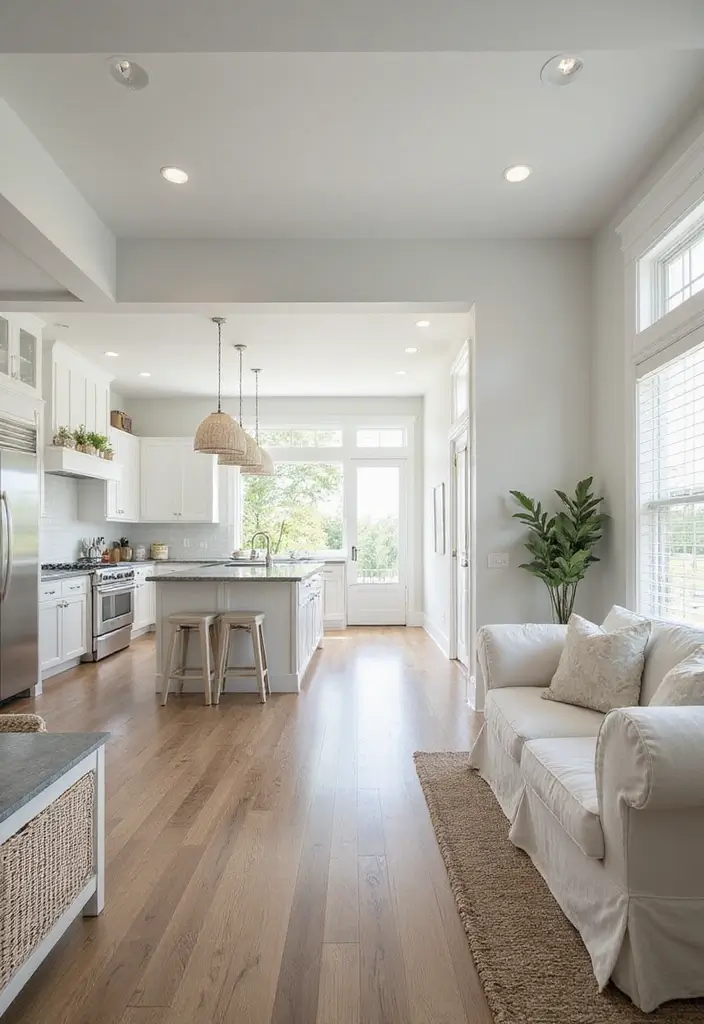 15 Stunning Open Concept Kitchen Living Room Ideas That'll Make You Want to Redesign! - 5. Coastal Vibes