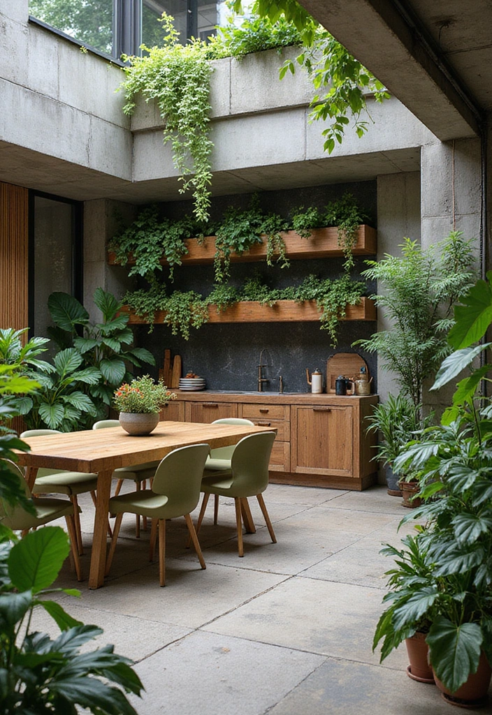 15 Stunning Open Concept Kitchen Living Room Ideas That'll Make You Want to Redesign! - 9. Urban Garden