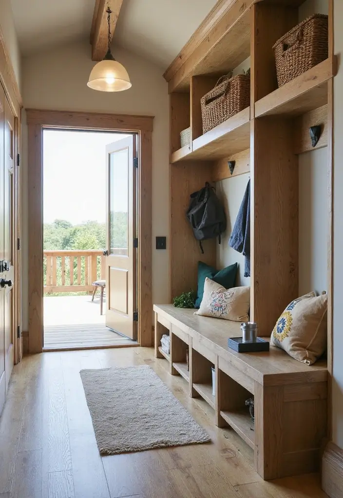 20 Stunning Barndominium Design Ideas That Will Make You Want to Move In ASAP! - 14. Functional Mudrooms